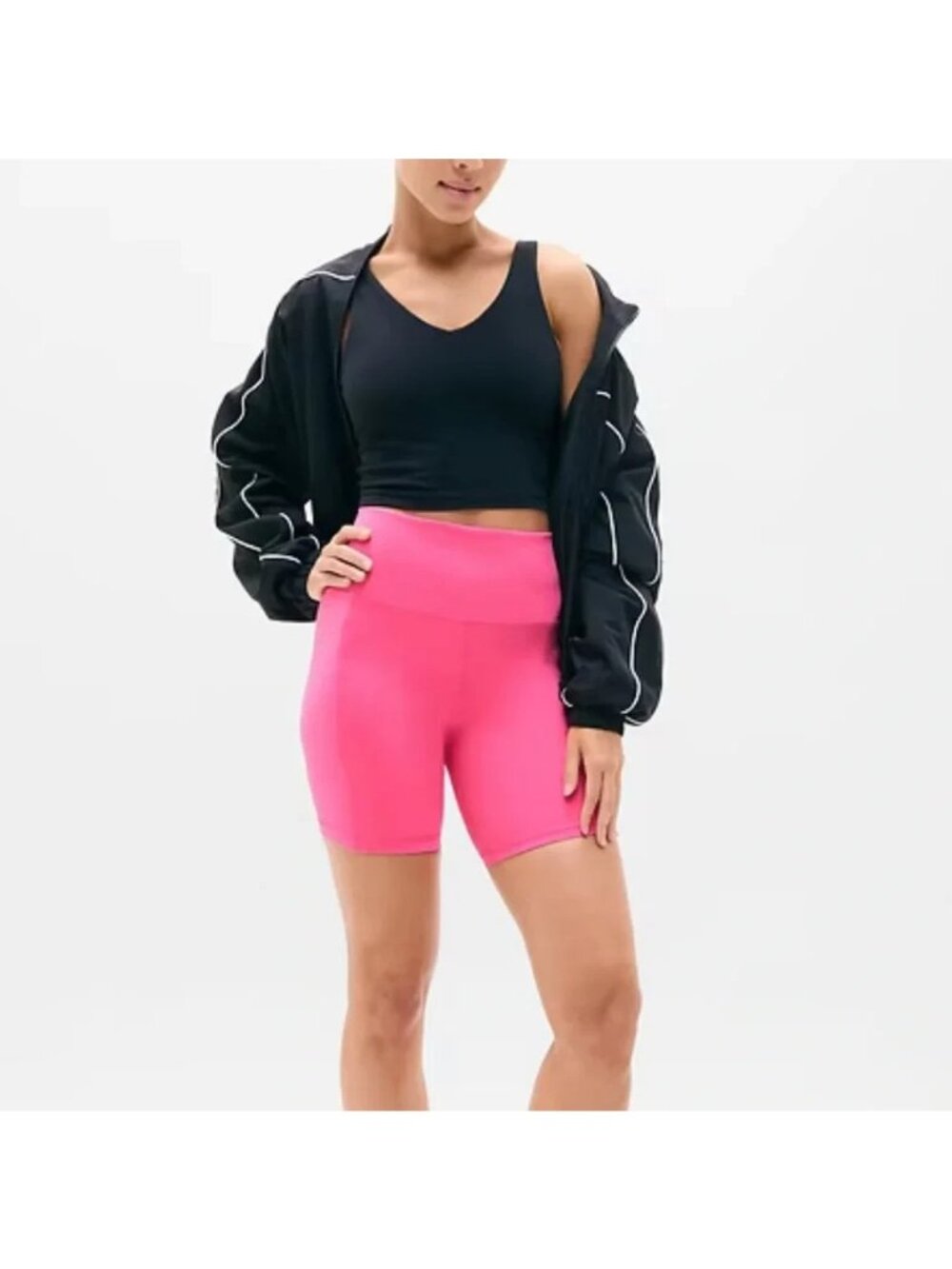 New Athleta XS Salutation Stash 7" Short X-Small Cerise Pink